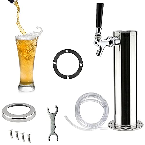 Stainless Steel Draft Beer Tower with Dispenser Kit