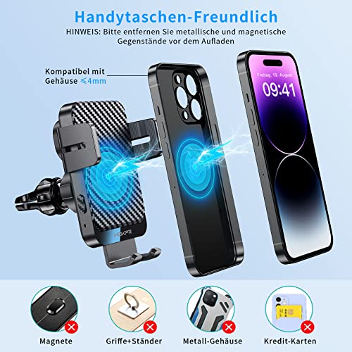 Auto-Clamping Wireless Car Charger for iPhone and Samsung