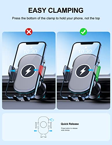 15W Qi Fast Charging Car Mount for iPhone and Galaxy