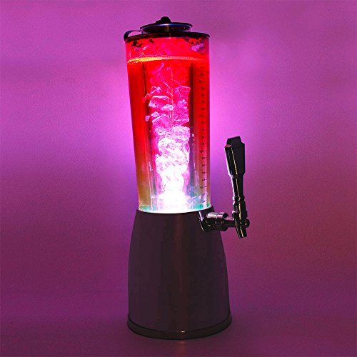 Bavarian XXL Beer Tower with Tap and Ice Cooler