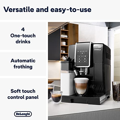 De'Longhi Dinamica Coffee Machine, Cappuccino, Espresso, Black
