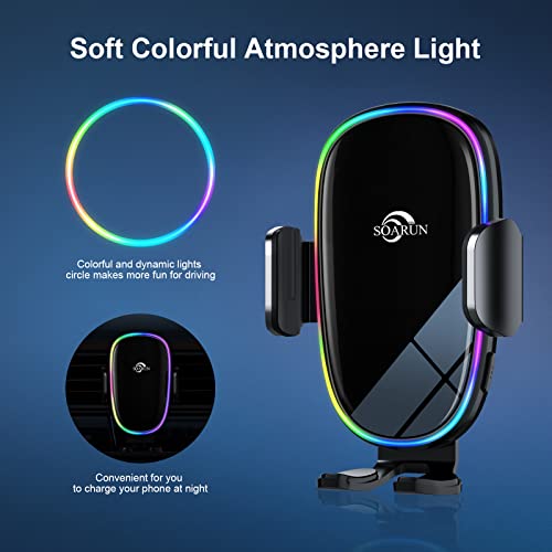 Wireless Auto-Clamping Car Charger Mount - 15W Qi