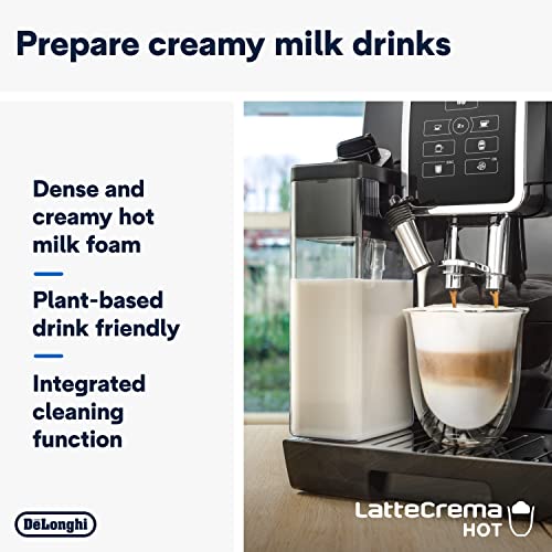 De'Longhi Dinamica Coffee Machine, Cappuccino, Espresso, Black