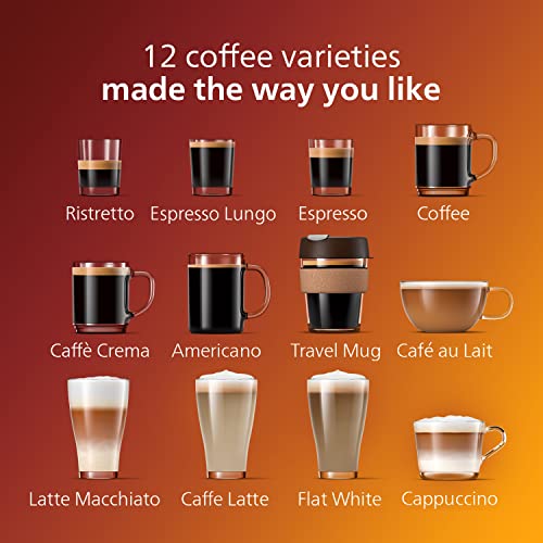 Philips LatteGo Espresso Machine - 12 Coffee Varieties, 4 User Profiles