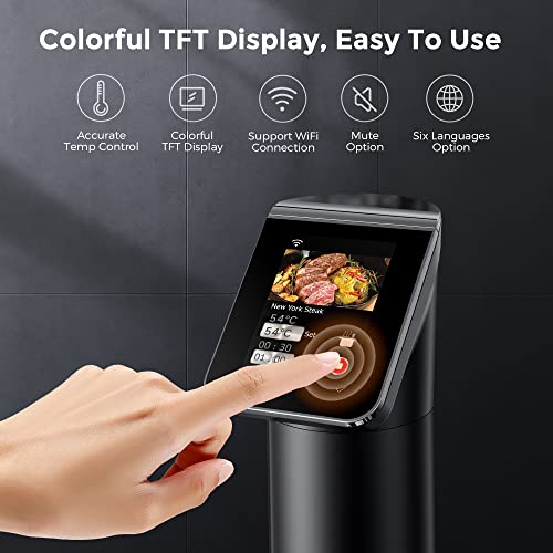 KitchenBoss Sous Vide Machine: WIFI Precision Cooker 1100W