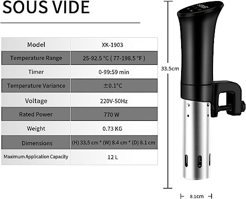 Precision Sous Vide Cooker - Includes Cookbook