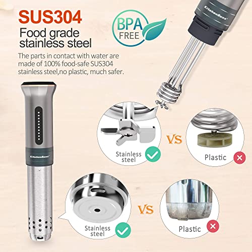 KitchenBoss Sous Vide Cooker: Ultra-Quiet Stainless Steel