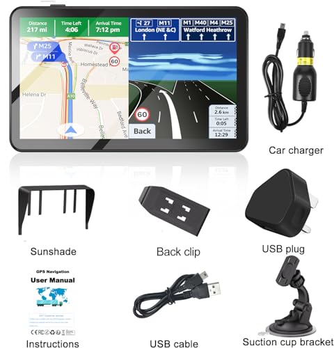 TOUTBIEN 7inch GPS Navigation for Car/Truck Motorhome