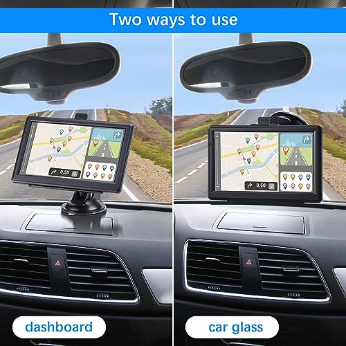7" Touch Screen GPS Navigation System with 52 Maps