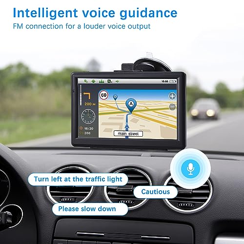 7" Touch Screen GPS Navigation System with 52 Maps