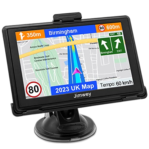 Jimwey 5" GPS Navigator - UK/Europe Maps, Lifetime Updates