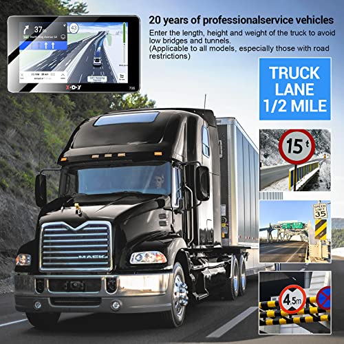 Xgody Sat Nav 2.5D Screen (7 Inch), 2023 UK Europe Maps