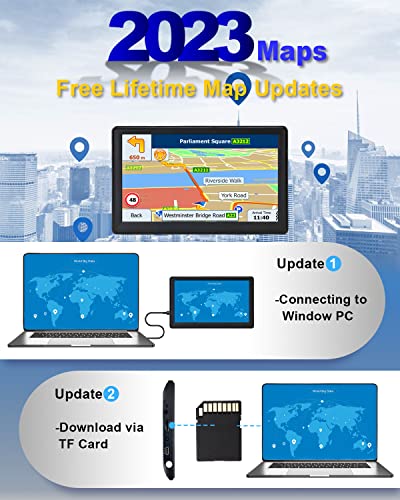 Car Sat Nav 508: 5" UK/Europe Maps, Lifetime Updates