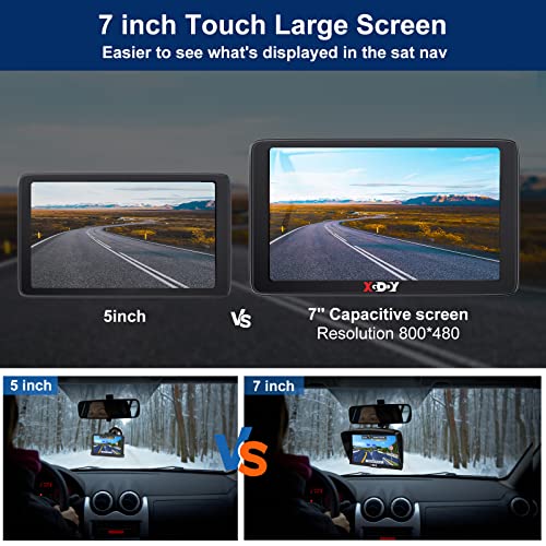 7" Xgody Sat Nav with Lifetime Updates & Speed Camera Alerts