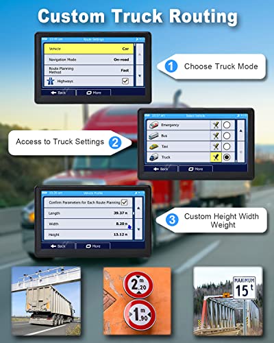 7" OHREX Sat Nav with UK/EU Maps, GPS+Speed Cam Alert