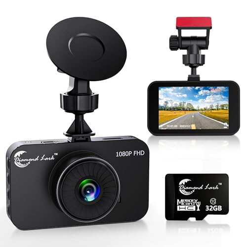 Full HD DashCam with 32G SD Card, 170°Wide Angle