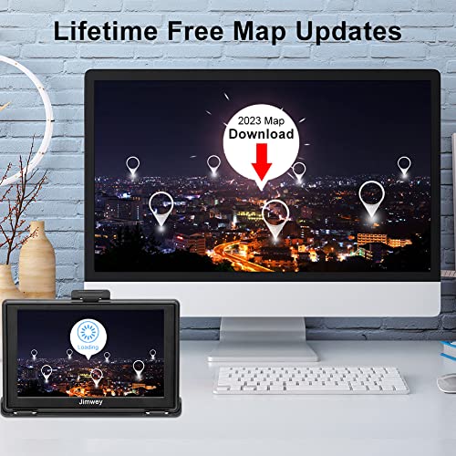 Jimwey 5" GPS Navigator - UK/Europe Maps, Lifetime Updates