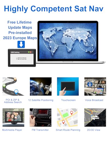 5 Inch GPS Navigator: Jimwey UK Sat Nav