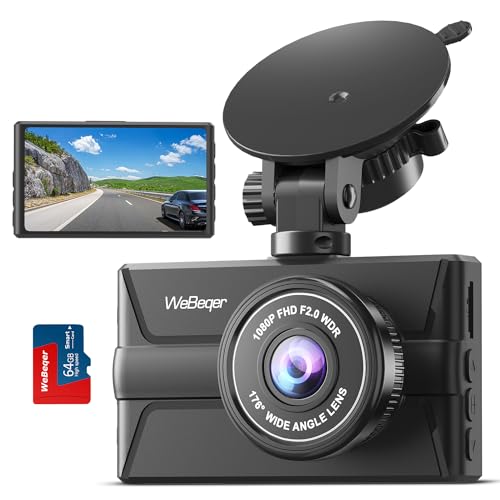 1080P FHD Dash Cam with Free 64G SD Card