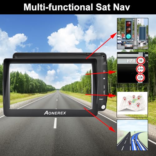 Aonerex GPS Sat Nav for Car Truck Lorry