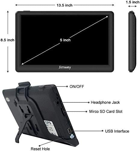 Jimwey 5" GPS Navigator - UK/Europe Maps, Lifetime Updates
