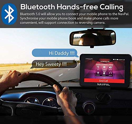Bluetooth Sat Nav 7" UK Europe Maps 2024 (Lifetime Updates)