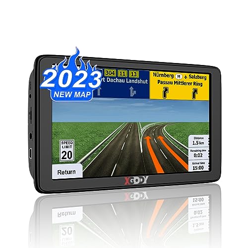 Xgody Sat Nav: 7 inch Car GPS with 2023 Europe Maps