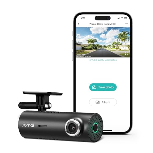 High-resolution 70mai Dash Cam with WiFi, Wide-Angle - iOS/Android