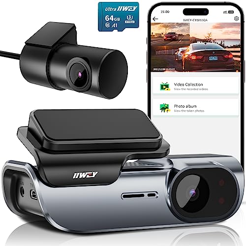 IIWEY Dual Front and Rear 4K Dash Cam