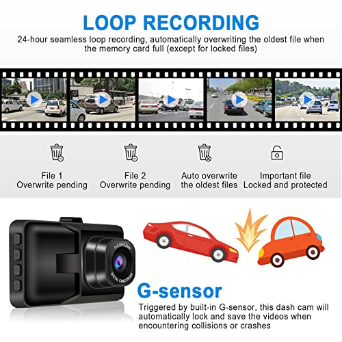 HD Dash Cam 720P, On-Dashboard Video Recorder