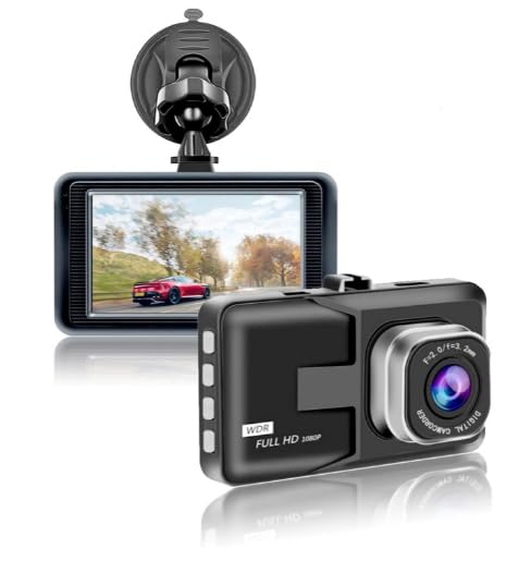 1080P Dash cam, On-Dashboard Recorder: Night Vision, Wide-Angle (8 words)