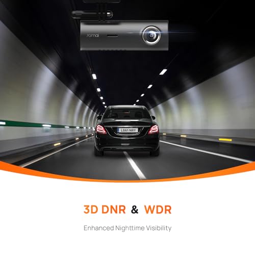 High-resolution 70mai Dash Cam with WiFi, Wide-Angle - iOS/Android