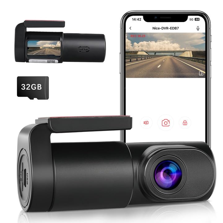 Front and Rear Dash Cam, WiFi, 1080P, 140°