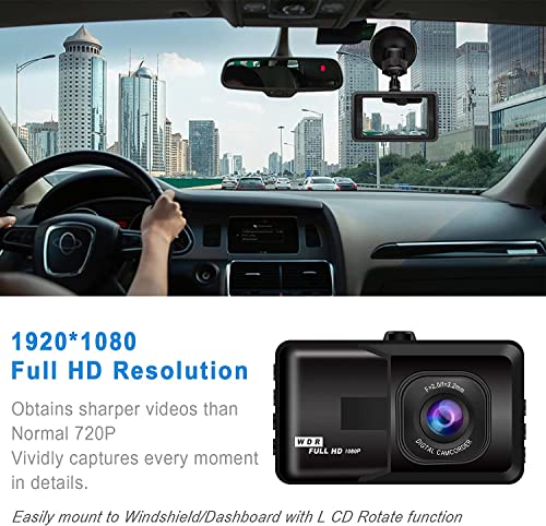 HD Dash Cam 720P, On-Dashboard Video Recorder