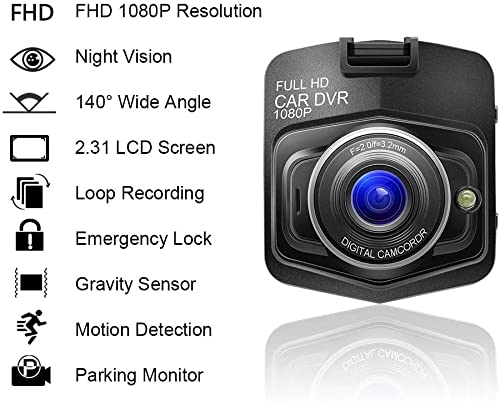 Kawer Dash Cam: Upgraded Night Vision Car DVR