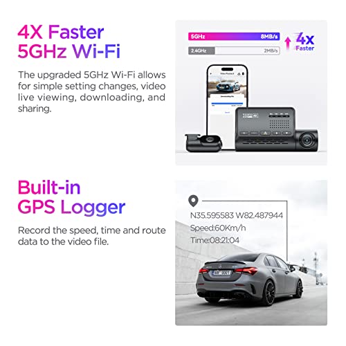 VIOFO 4K Dash Cam Front and Rear Bundle