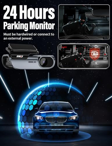 IIWEY Dual Front and Rear 4K Dash Cam
