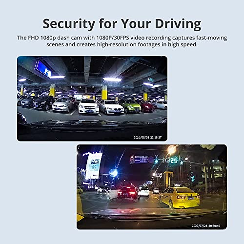 1080P Dash cam, On-Dashboard Recorder: Night Vision, Wide-Angle (8 words)