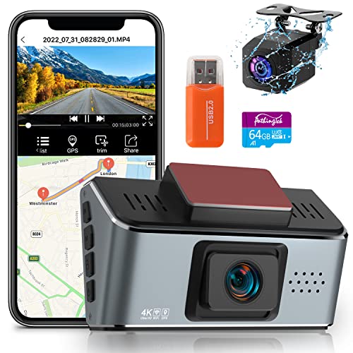 WiFi GPS 4K Dual Camera Dash Cam