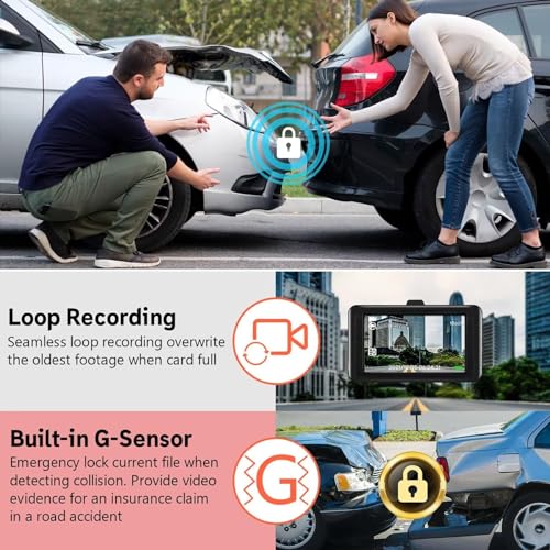 1080P Dash cam, On-Dashboard Recorder: Night Vision, Wide-Angle (8 words)
