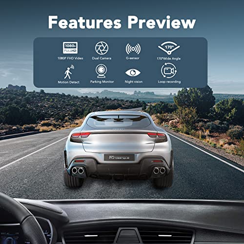 IBAYE Full HD Dual Dashcam with 170°Wide Angle