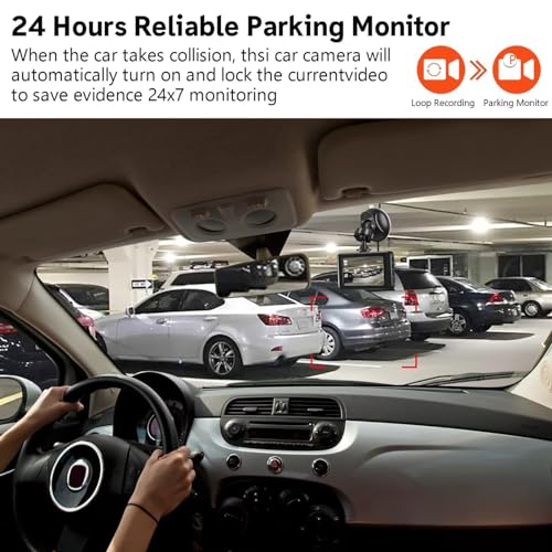1080P Dash cam, On-Dashboard Recorder: Night Vision, Wide-Angle (8 words)