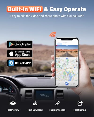 Wireless 4k Front and Rear Dual Dashcam