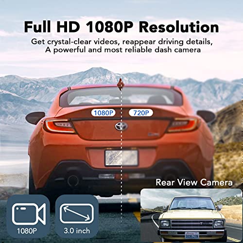 IBAYE Full HD Dual Dashcam with 170°Wide Angle