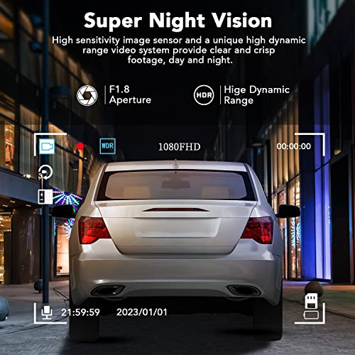 IBAYE Full HD Dual Dashcam with 170°Wide Angle