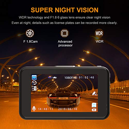 1080P FHD Dash Cam with Night Vision