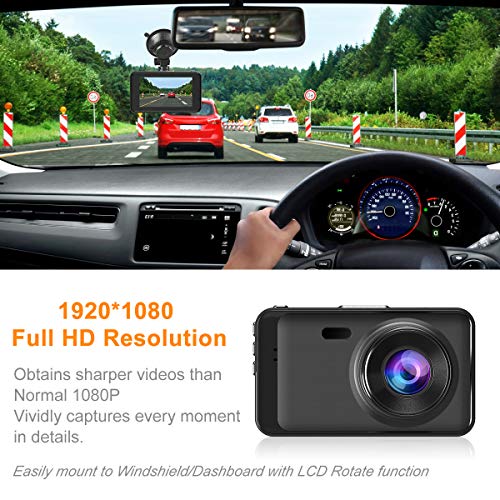 1080P FHD Dash Cam with Night Vision