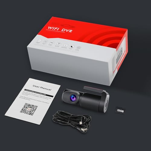 Front and Rear Dash Cam, WiFi, 1080P, 140°