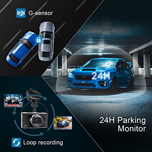 2.5K Dual Dashcam: Front and Rear Cameras, WiFi, 32GB