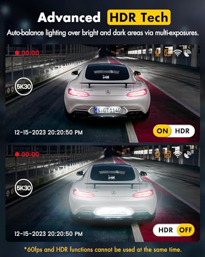 2024 EUKI 5K Dash Cam with WiFi & GPS